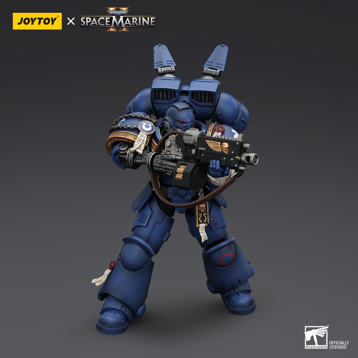 Soldier Chairon in combat-ready pose, armored and armed, prepared for frontline battle