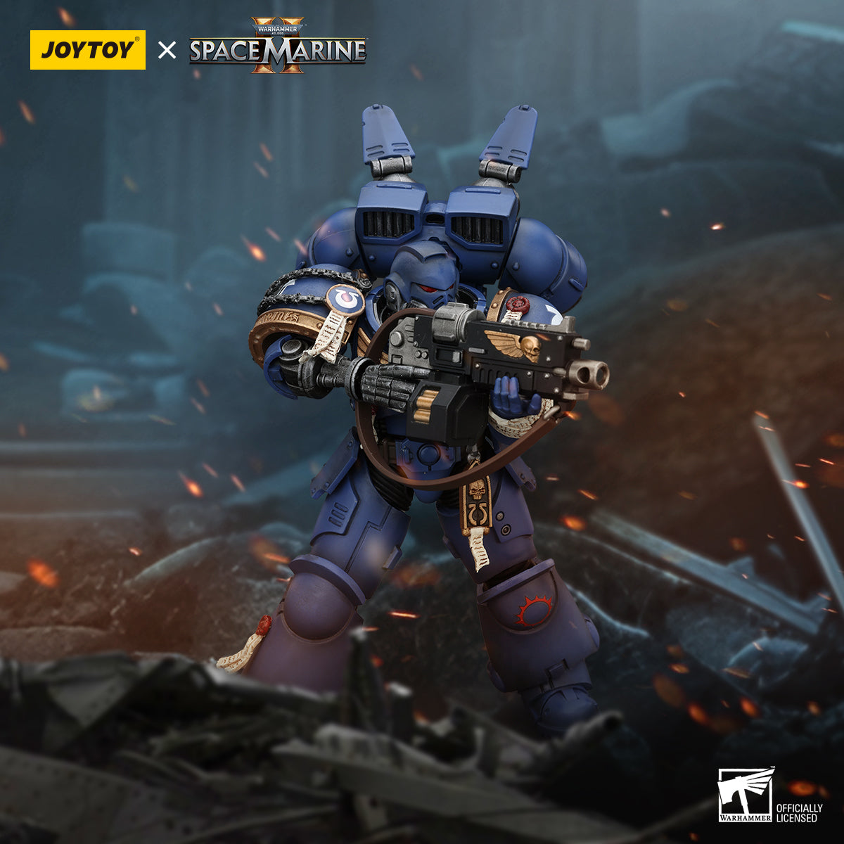 JoyToy Warhammer 40,000: Space Marine 2 - Ultramarines Soldier Chairon