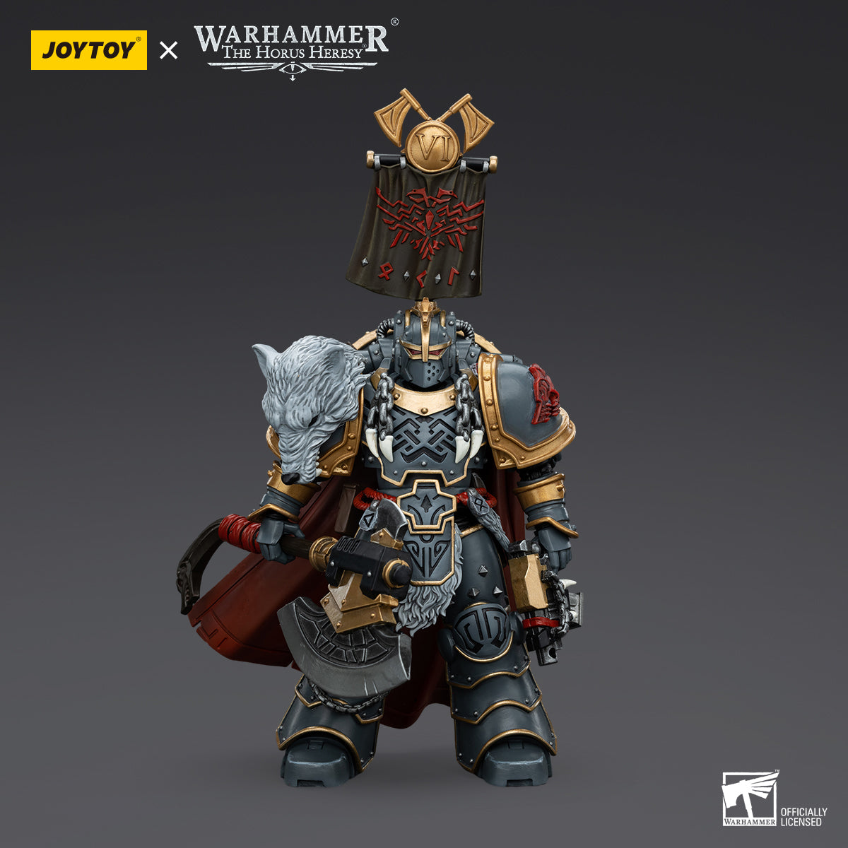 JOYTOY Warhammer The Horus Heresy - Space Wolves Legion Praetor with Power Axe and Combat Shield