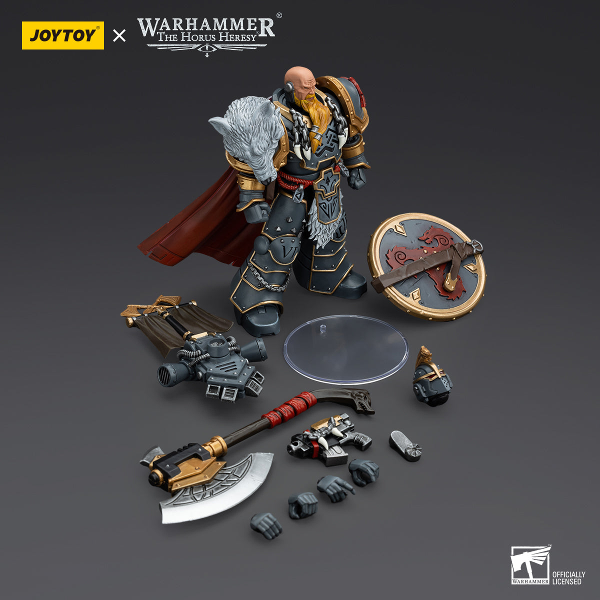 JOYTOY Warhammer The Horus Heresy - Space Wolves Legion Praetor with Power Axe and Combat Shield