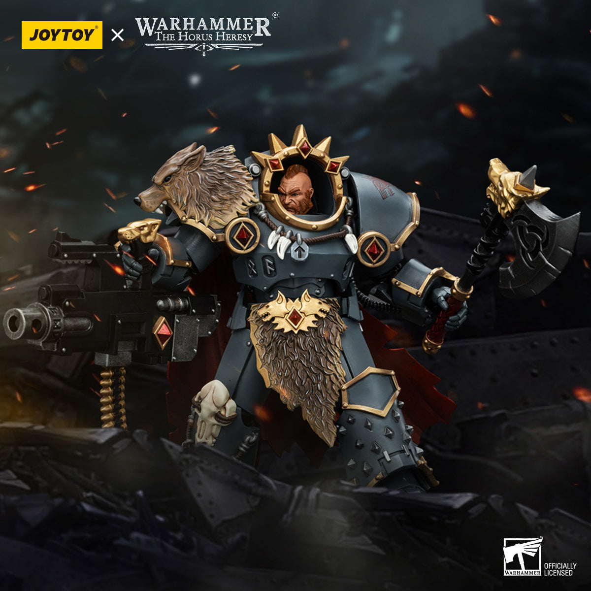 JOYTOY Warhammer The Horus Heresy - Space Wolves Hvarl Red-Blade