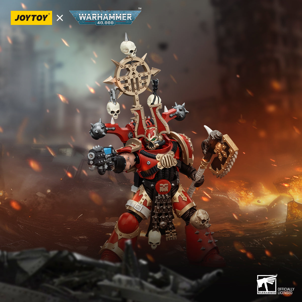 JOYTOY Warhammer 40,000 - World Eaters Legionary with Berzerker lcon