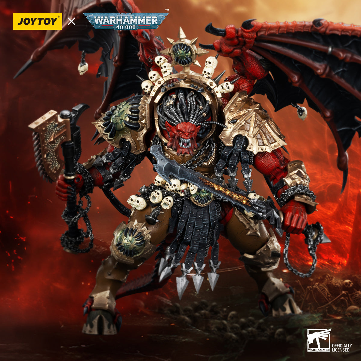 JOYTOY Warhammer 40,000 - World Eaters Angron Daemon Primarch of Khorne