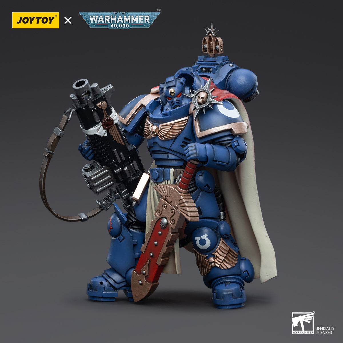 JOYTOY Warhammer 40,000 - Ultramarines Captain with Master crafted Heavy Bolt rifle