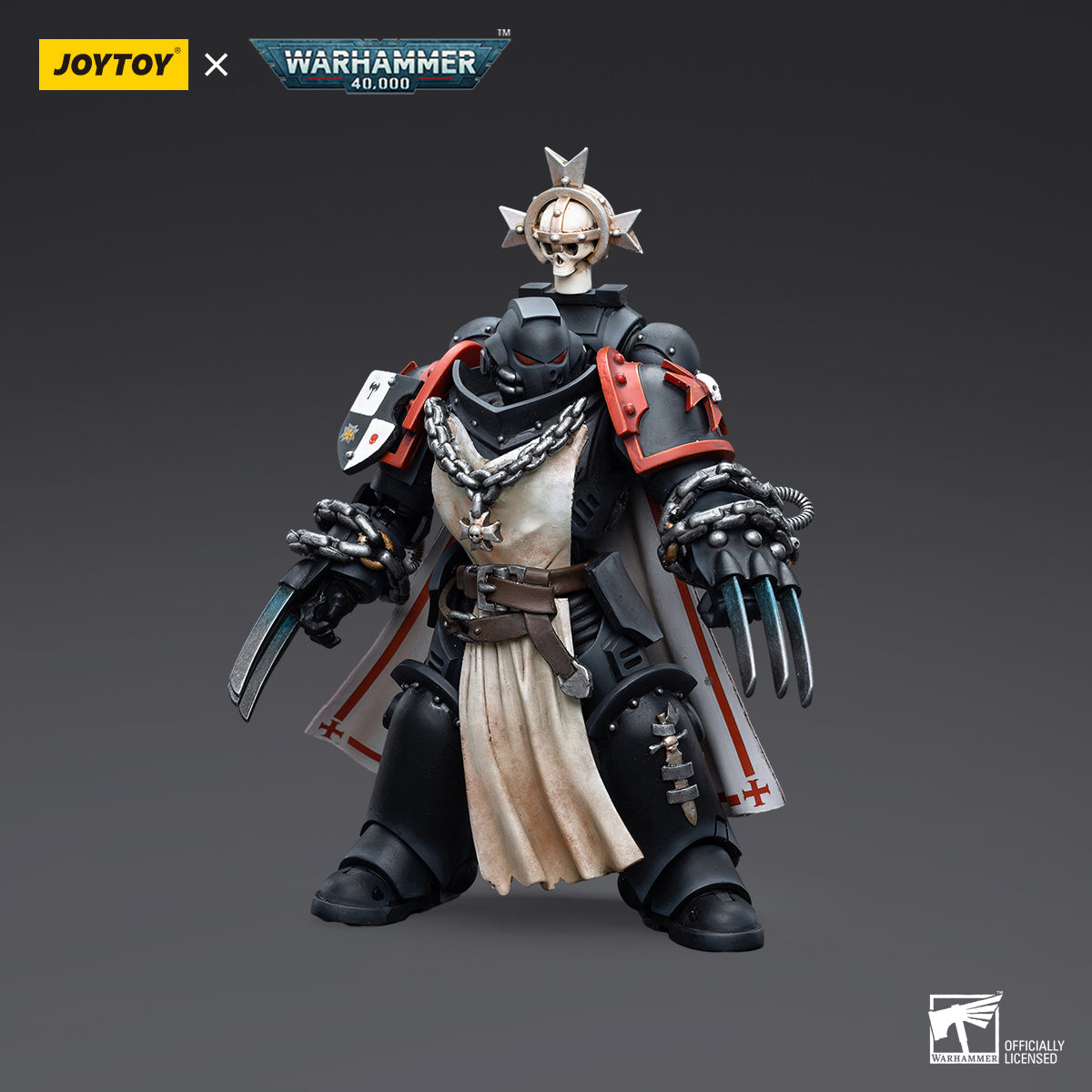 JOYTOY Warhammer 40,000 - Black Templars Primaris Sword Brethren Alberic