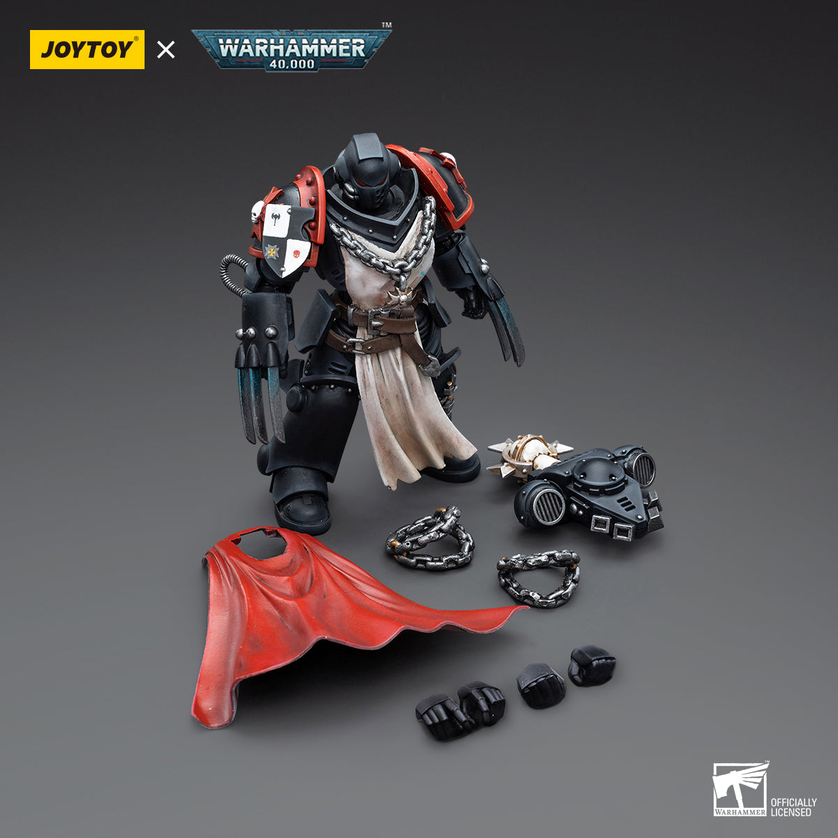 JOYTOY Warhammer 40,000 - Black Templars Primaris Sword Brethren Alberic