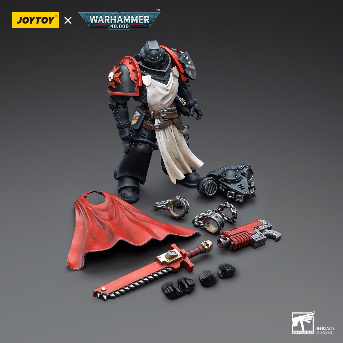 JOYTOY Warhammer 40,000 - Black Templars Primaris Sword Brethren Harmund