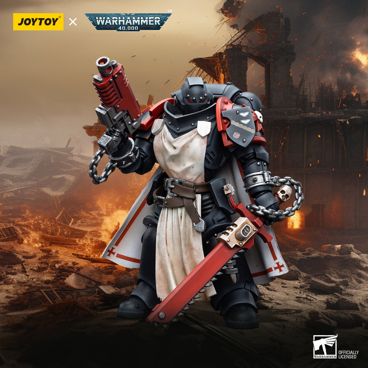 JOYTOY Warhammer 40,000 - Black Templars Primaris Sword Brethren Harmund