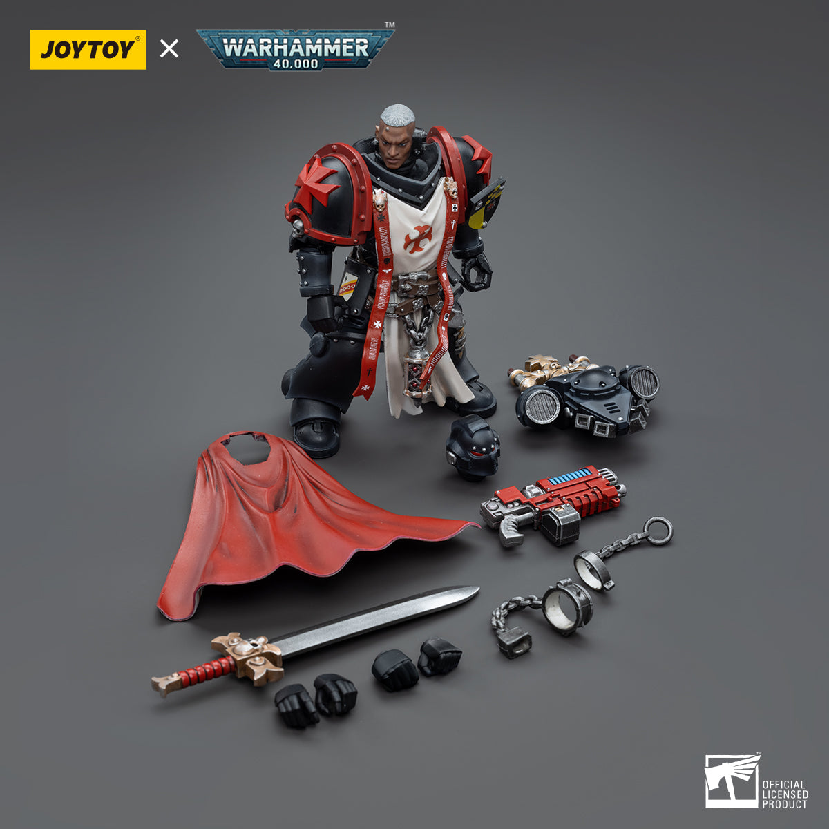 JOYTOY Warhammer 40,000 - Black Templars Sword Brethren Brother Lombast