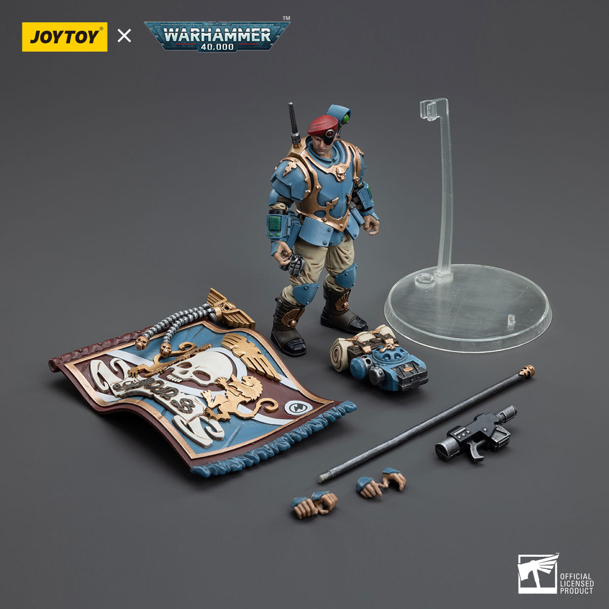 JOYTOY Warhammer 40,000 - Astra Militarum Tempestus Scions Command Squad 55th Kappic Eagles Banner Bearer