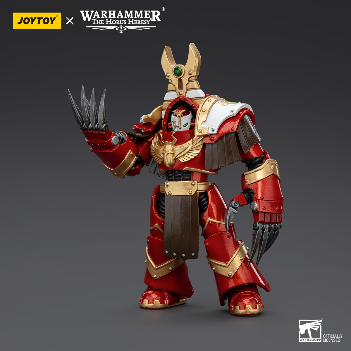 Thousand Sons Sekhmet Terminator Cabal Sekhmet with Lightning Claws, front view. The figure stands tall in ornate Terminator armor, with lightning claws poised and ready for combat. The intricate details of the armor and the powerful stance emphasize strength and precision.