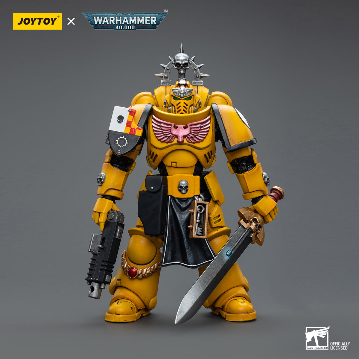 JOYTOY Warhammer 40,000 - Imperial Fists Lieutenant with Power Sword