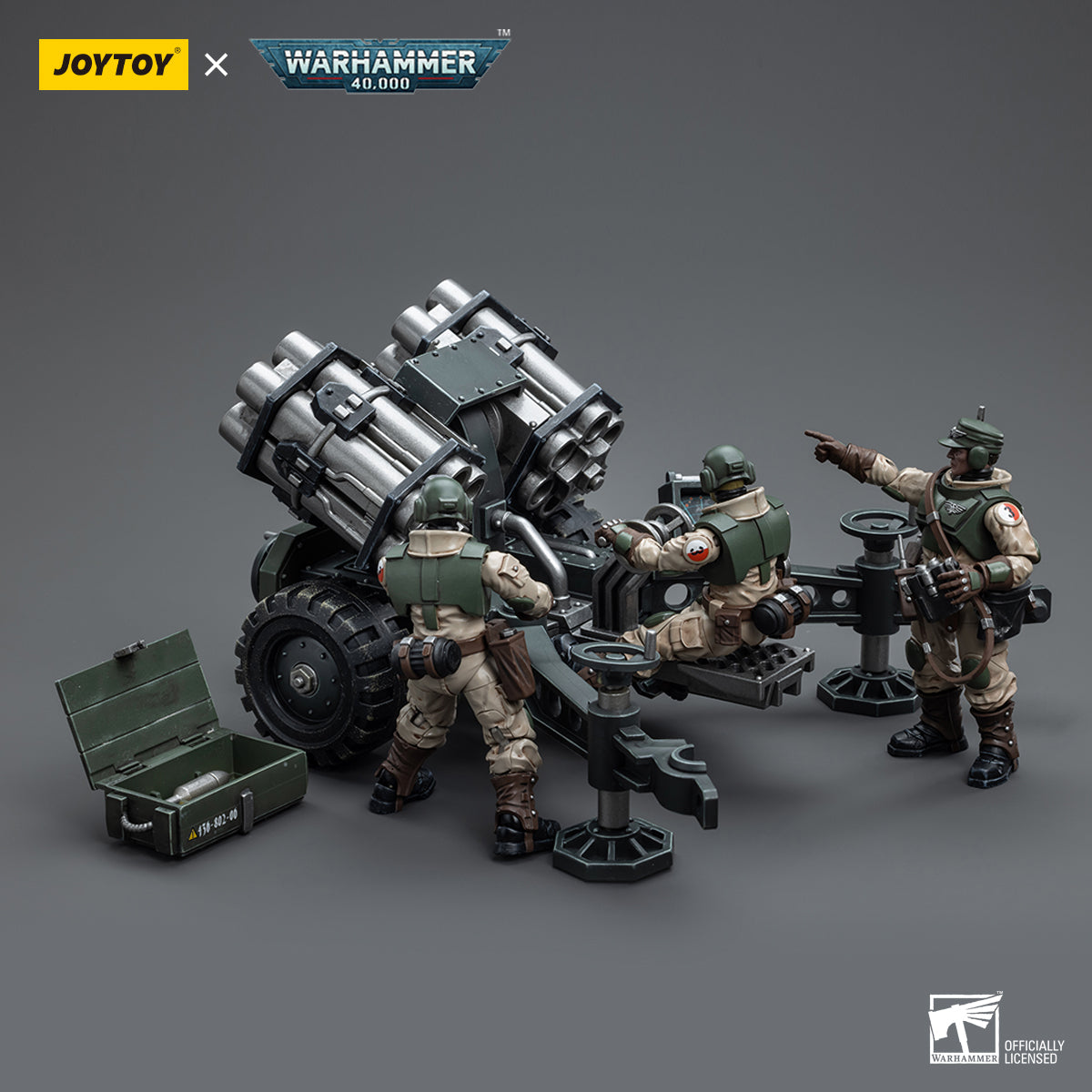 JOYTOY Warhammer 40,000 - Astra Militarum Ordnance Team with Malleus Rocket Launcher