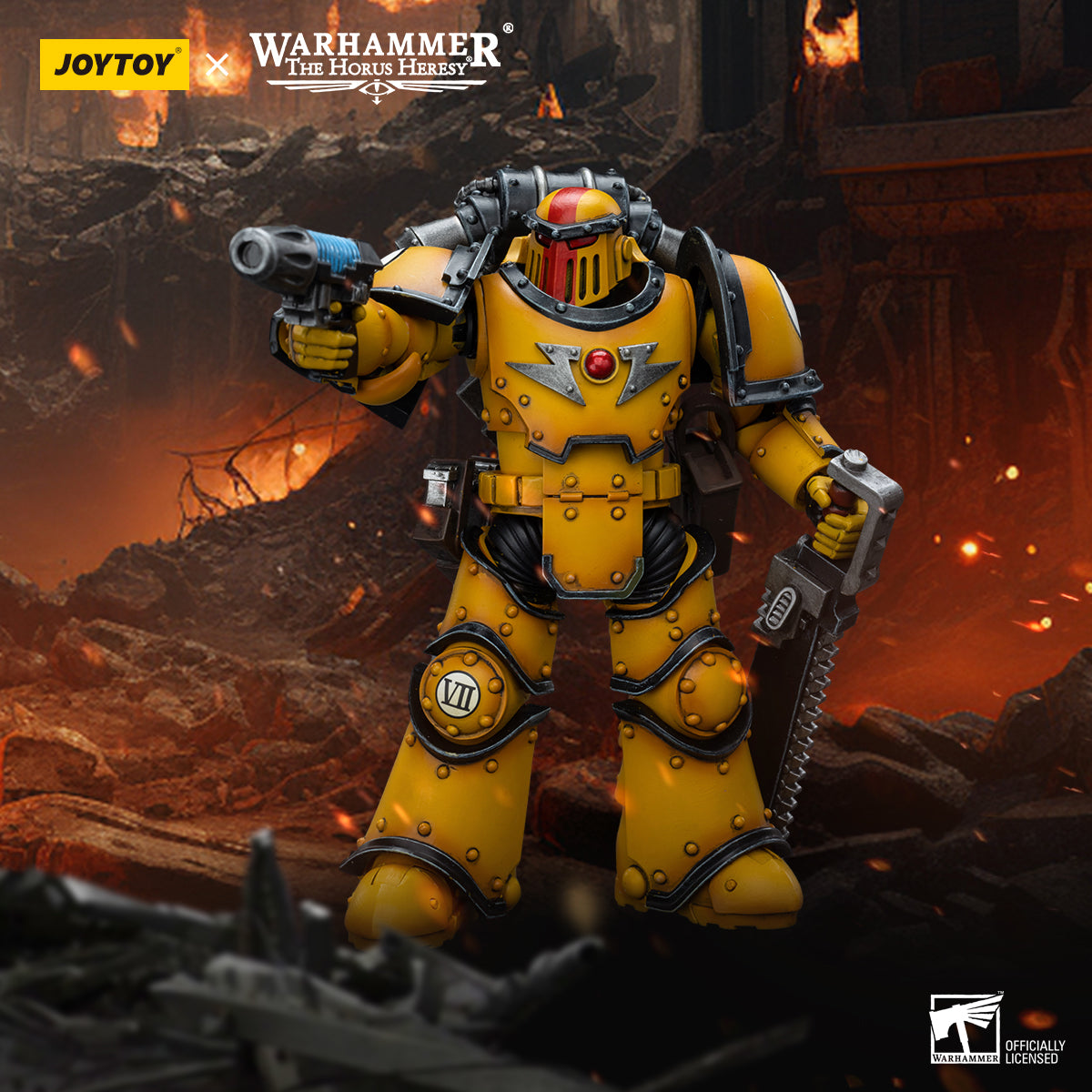 JOYTOY Warhammer The Horus Heresy - Imperial Fists MkIII Despoiler Squad Sergeant with Plasma Pistol
