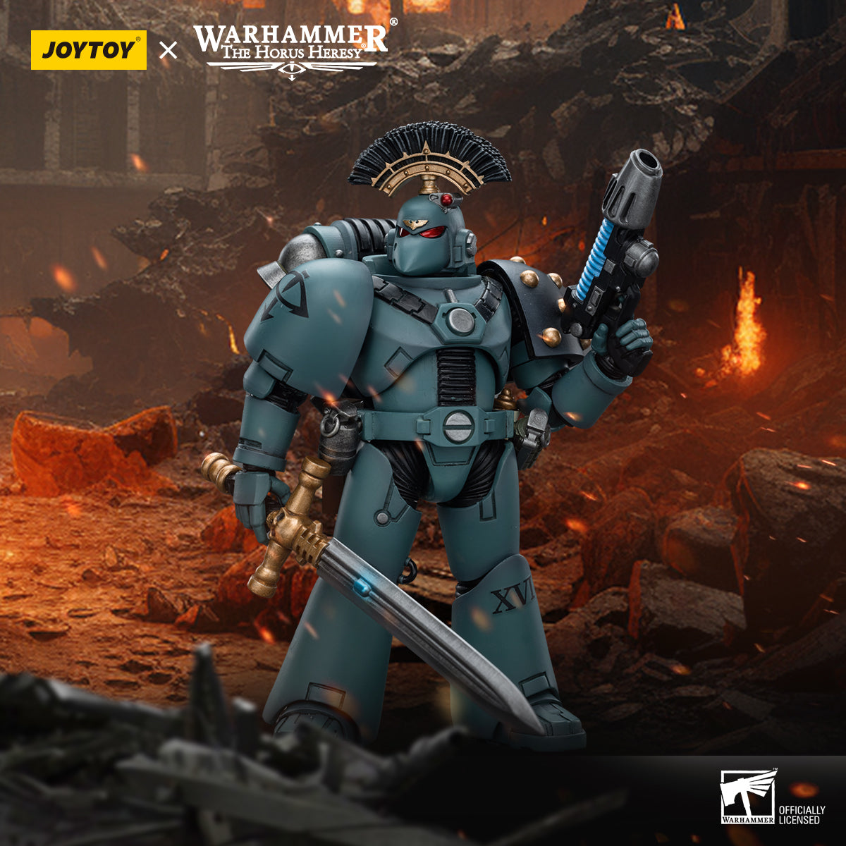 JOYTOY Warhammer The Horus Heresy - Sons of Horus MKVI Tactical Squad Sergeant with Power Sword