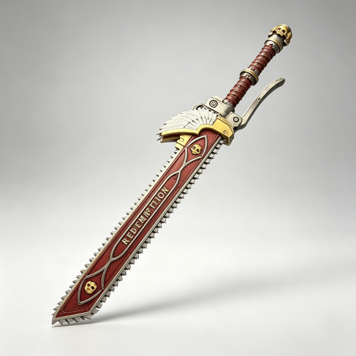 Custom "REDEMPTION" Relic Chainsword - 1/18 Action Figure Weapon Upgrade