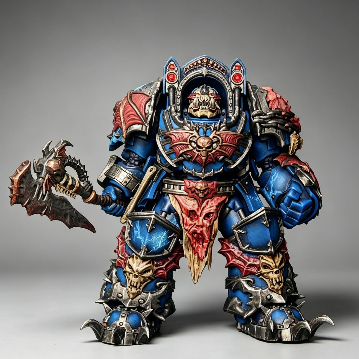 JoyToy Warhammer 40k Night Lords Terminator Custom Repaint, VIII Legion Chaos Space Marine pro-painted figure