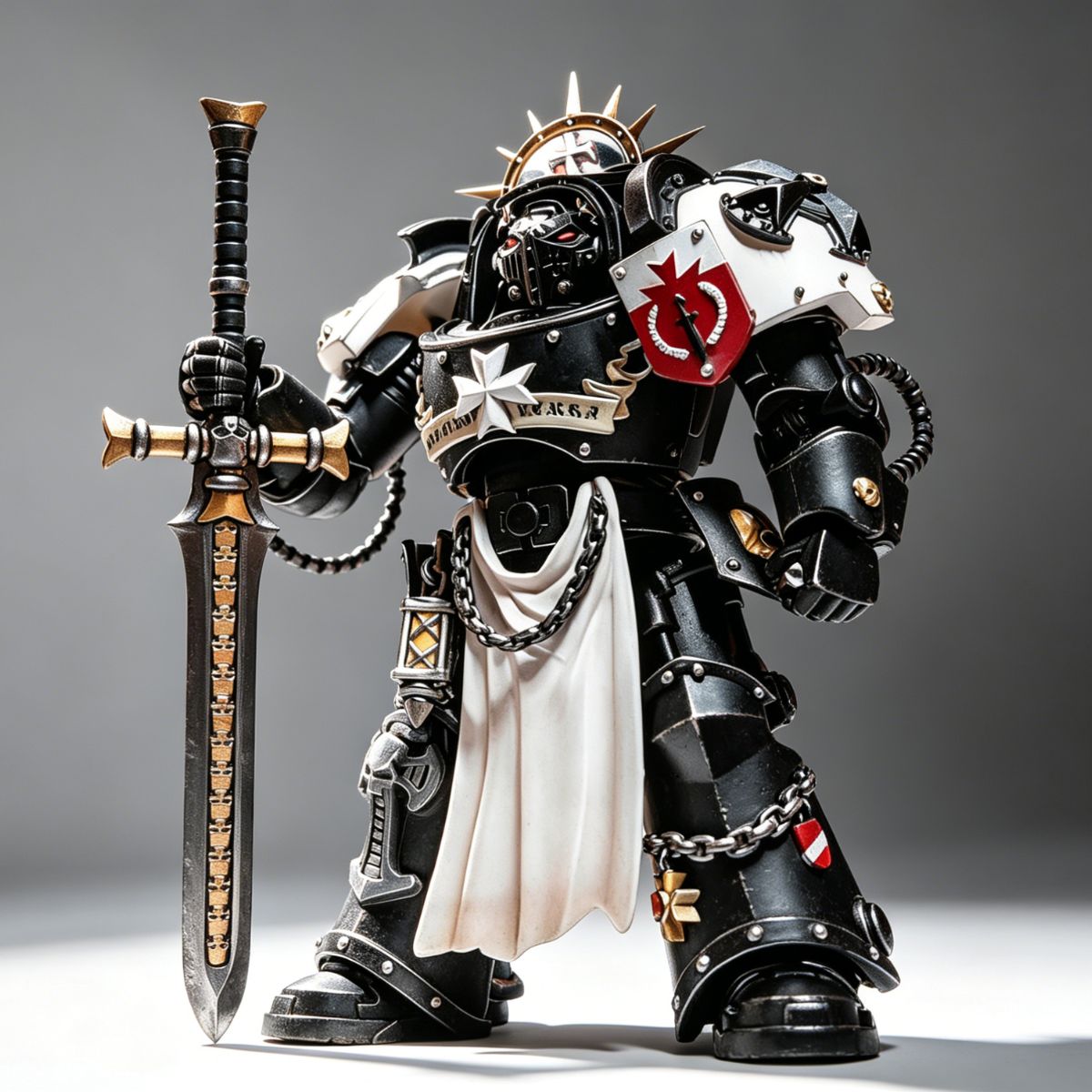 JoyToy **Warhammer 40k** Black Templars Emperor's Champion in Custom Modified Terminator Armor figure.