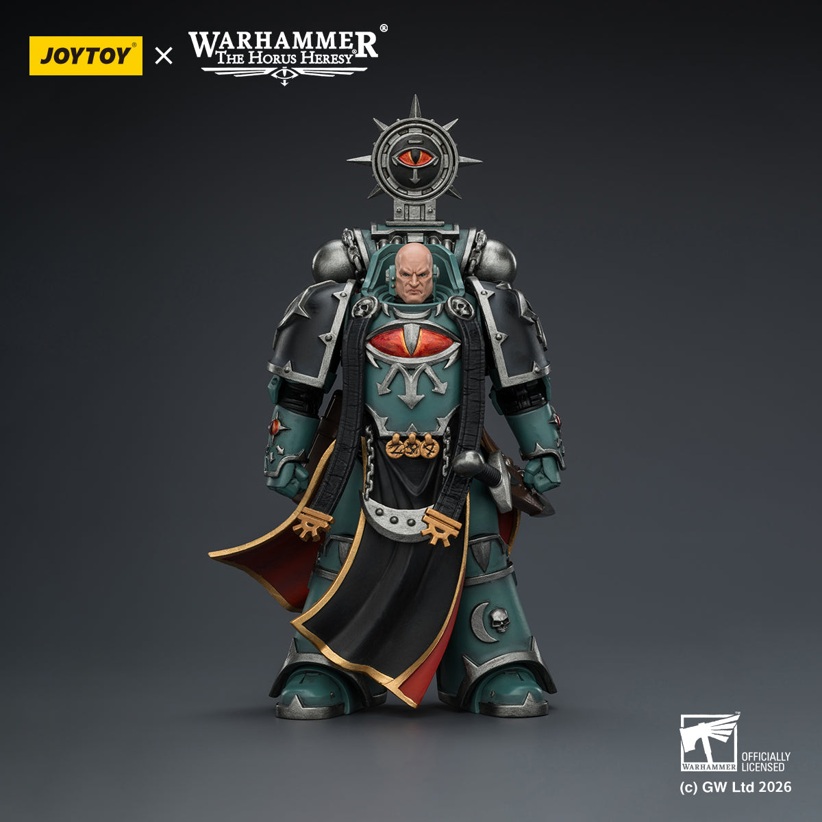 JoyToy **Warhammer 40k** Sons of Horus Dark Emissary Consul with Staff of Dark Authority figure.